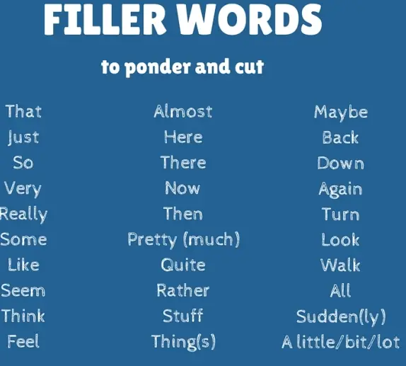 filler words example